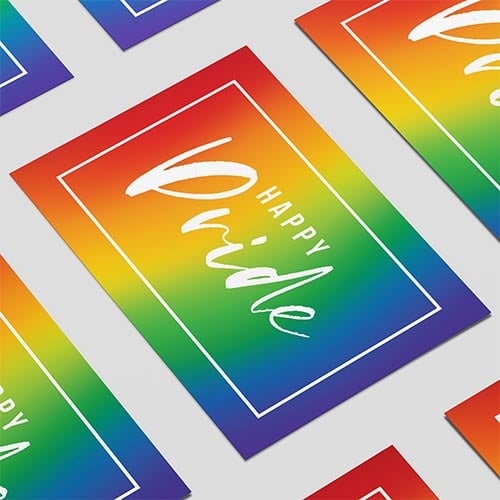 Happy Pride LGBT+ Flag Ombre Rainbow Design Poster PVC Party Sign Decoration Product Gallery Image