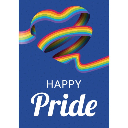 Happy Pride LGBT+ Flag Rainbow Heart Design Poster PVC Party Sign Decoration Product Gallery Image