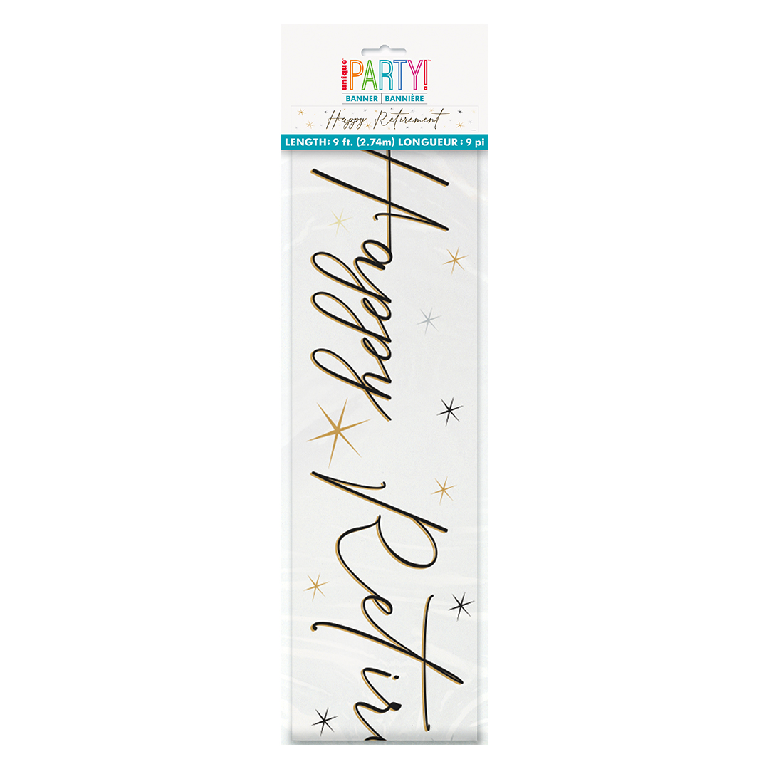 Happy Retirement Foil Banner 2.7m Product Gallery Image