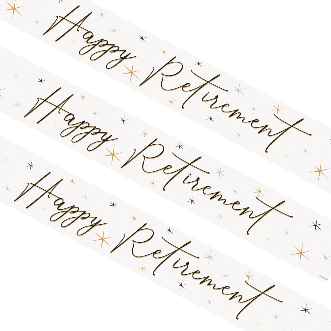 Happy Retirement Foil Banner 2.7m Product Gallery Image