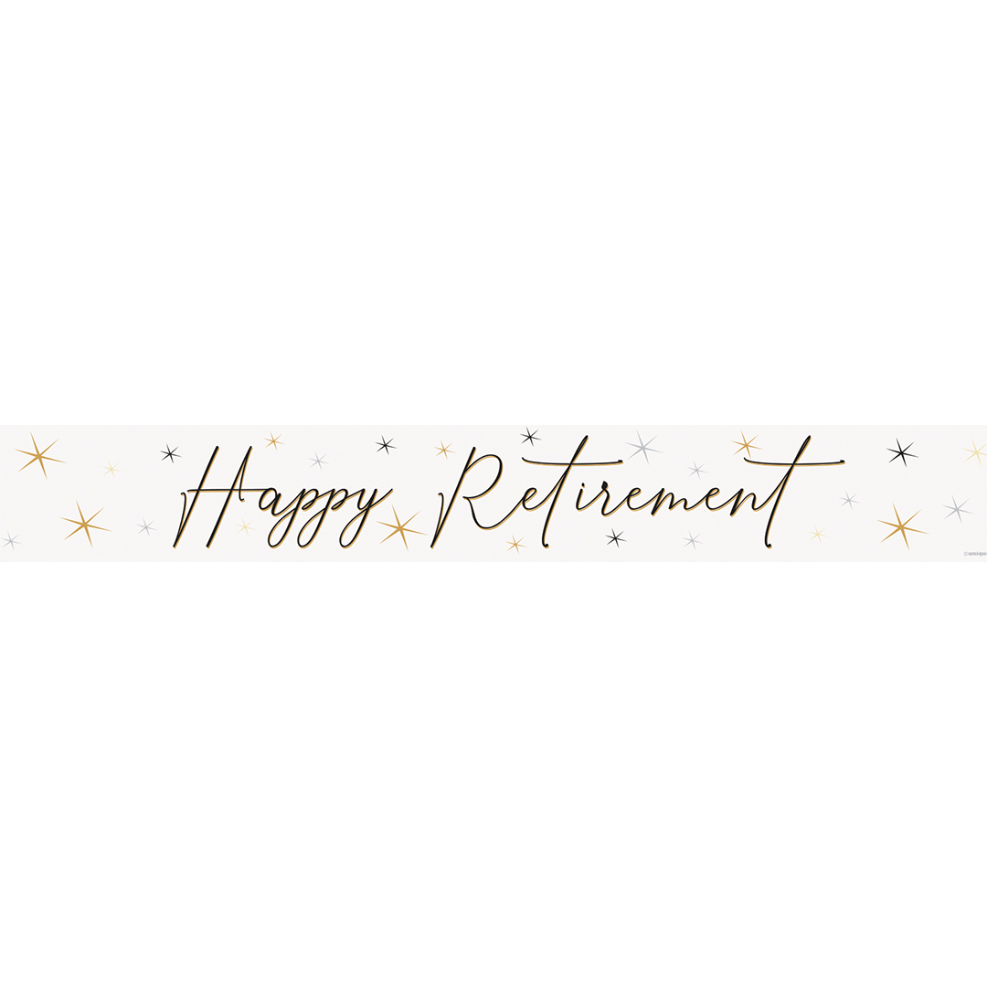 Happy Retirement Foil Banner 2.7m