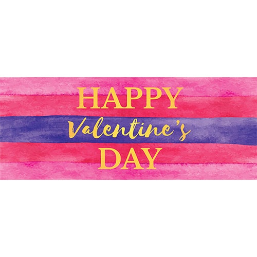 Happy Valentine's Day Watercolour PVC Party Sign Decoration Product Image