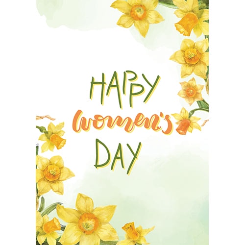 Happy Women's Day Daffodils Poster PVC Party Sign Decoration Product Gallery Image