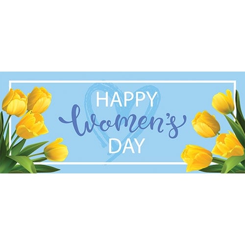 Happy Women's Day Tulips PVC Party Sign Decoration Product Image