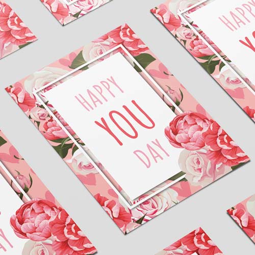 Happy You Day Roses Poster PVC Party Sign Decoration Product Gallery Image