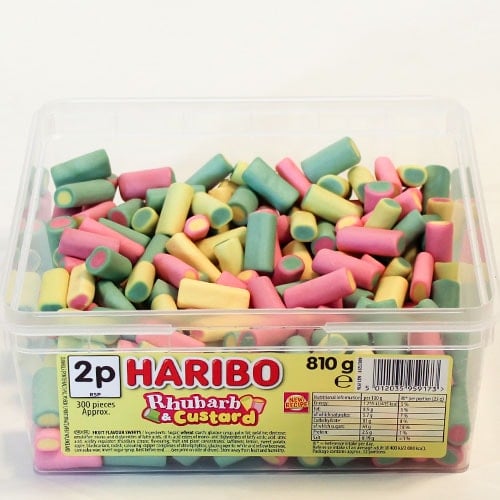 Haribo Rhubarb & Custard Fruit Flavour Sweets - Pack of 300 Product Image