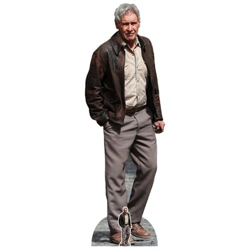 Harrison Ford Beige Shirt & Brown Leather Jacket Lifesize Cardboard Cutout 186cm Product Gallery Image