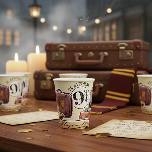 Harry Potter Compostable Paper Cups 270ml - Pack of 8 Product Gallery Image