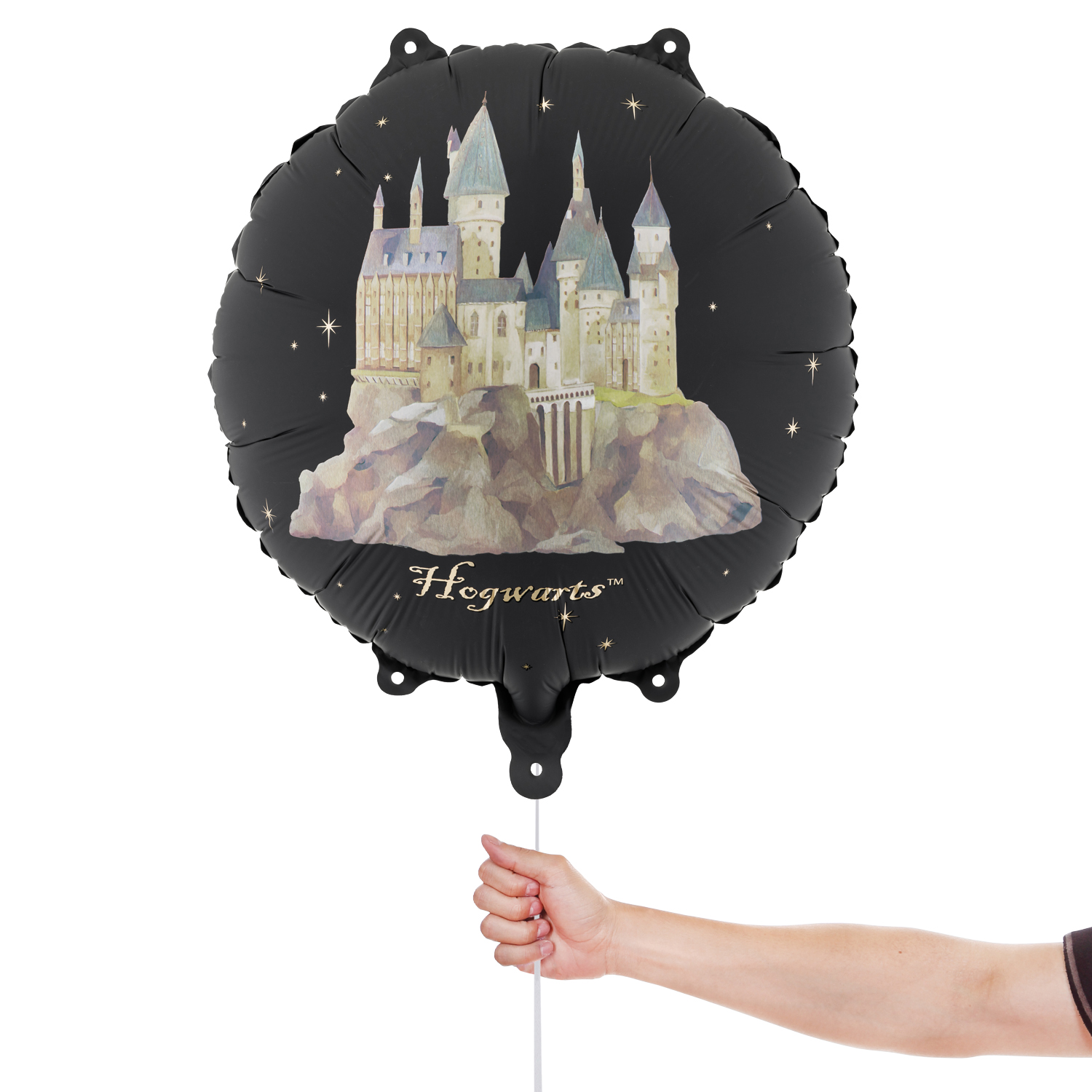 Harry Potter Hogwarts Castle Black Round Foil Balloon 45cm / 18 in View 4
