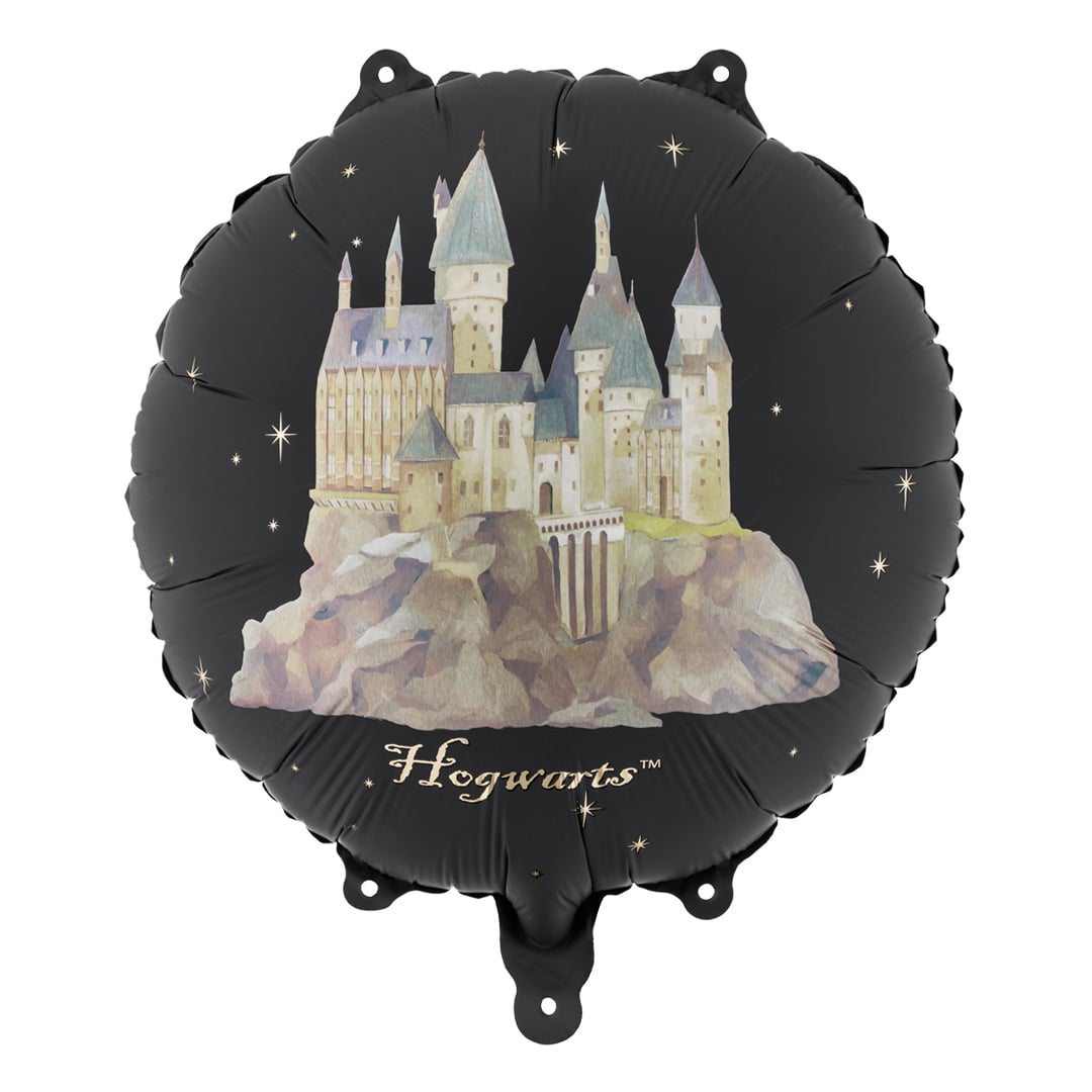 Harry Potter Hogwarts Castle Black Round Foil Balloon 45cm / 18 in