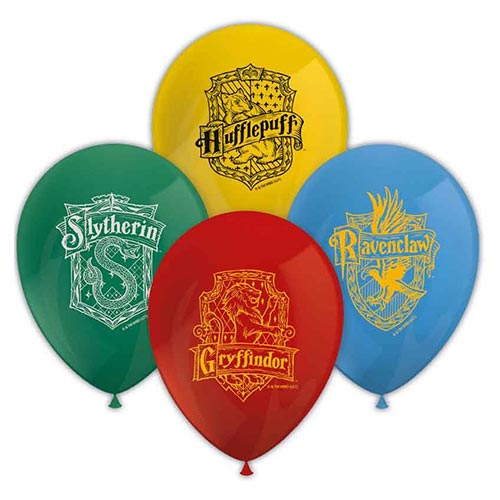 Harry Potter Hogwarts Houses Latex Balloons 28cm / 11 in - Pack of 8