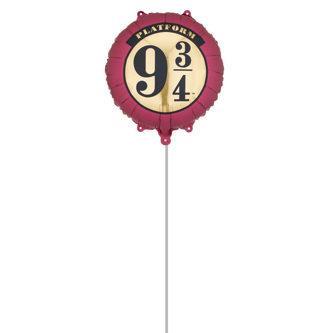 Harry Potter Platform 9 3/4 Burgundy Round Foil Balloon - Inflated Balloon In A Box Product Gallery Image