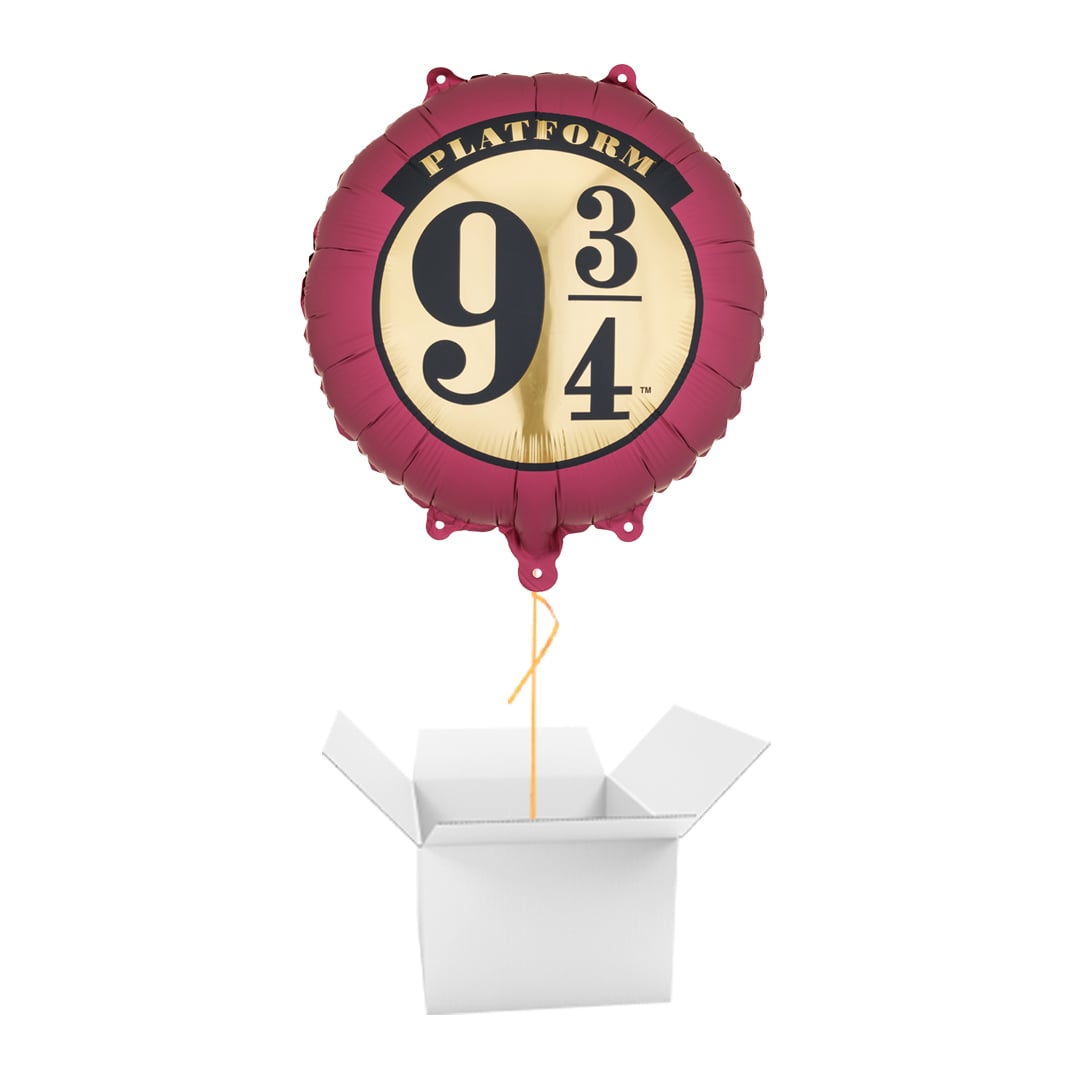 Harry Potter Platform 9 3/4 Burgundy Round Foil Balloon - Inflated Balloon In A Box