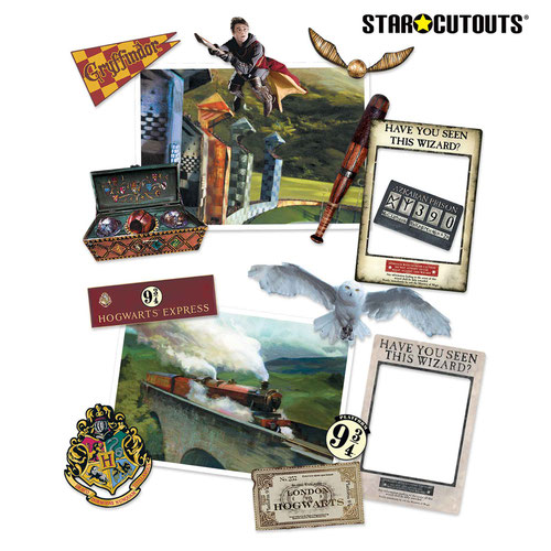 Harry Potter Wall Art Cardboard Cutout Signs - Pack of 15 Product Gallery Image