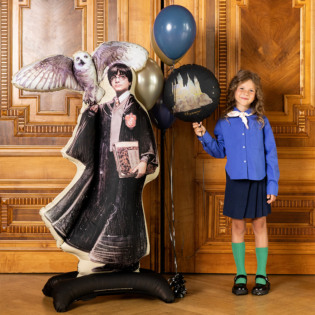 Harry Potter with Hedwig Standing Shaped Air Fill Foil Balloon 145cm / 57 in View 2