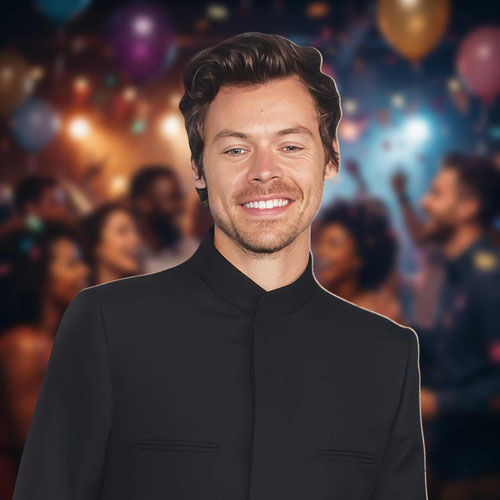 Harry Smiling Happy Styles Black Suit Lifesize Cardboard Cutout 185cm Product Gallery Image