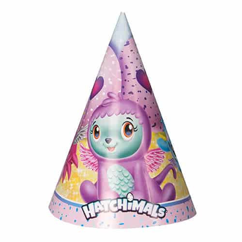 Hatchimals Cone Party Hats - Pack of 8