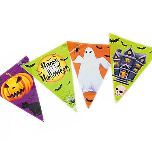 Haunted Halloween Characters Plastic Pennant Bunting 12ft Product Gallery Image