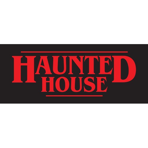 Haunted House Halloween Strange Thing PVC Party Sign Decoration Product Image