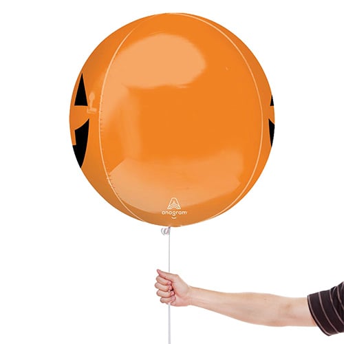 Haunted Manor Orange Pumpkin Halloween Orbz Foil Helium Balloon 38cm / 15 in Product Gallery Image