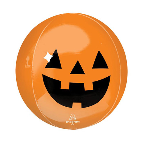 Haunted Manor Orange Pumpkin Halloween Orbz Foil Helium Balloon 38cm / 15 in Product Gallery Image