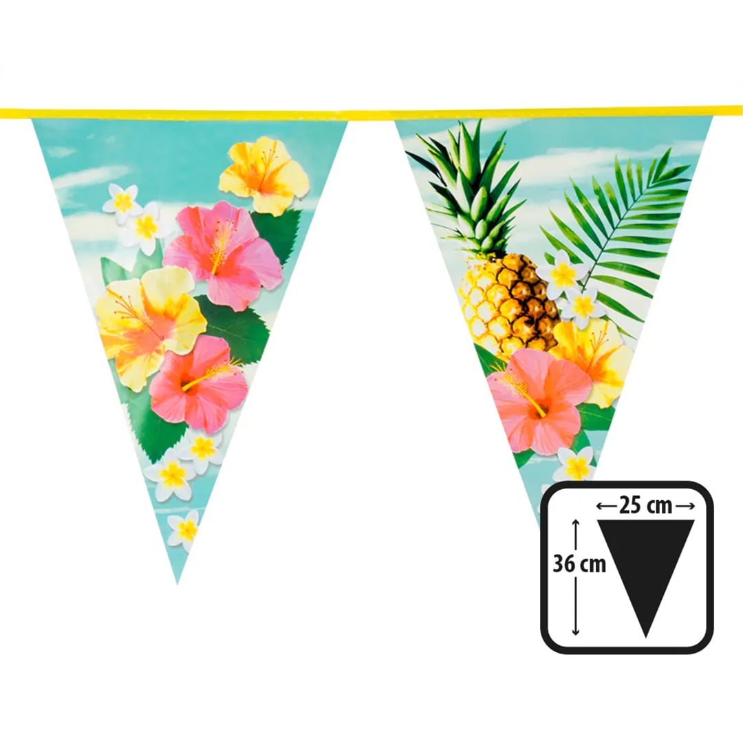 Hawaii Paradise Plastic Pennant Bunting 6m View 3