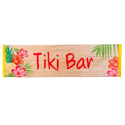 Hawaii 'Tiki Bar' Polyester Banner 180cm Product Image