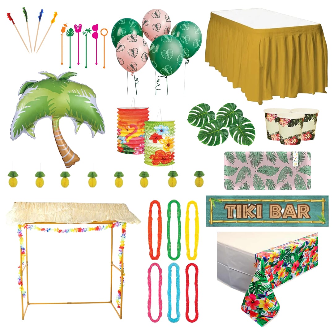 Hawaiian Deluxe Tiki Bar Decoration Kit