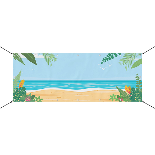 Hawaiian Princess Beach Small Personalised Banner 4ft x 2ft