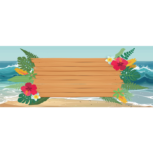 Hawaiian Princess Foliage Small Personalised Banner 4ft x 2ft Product Gallery Image
