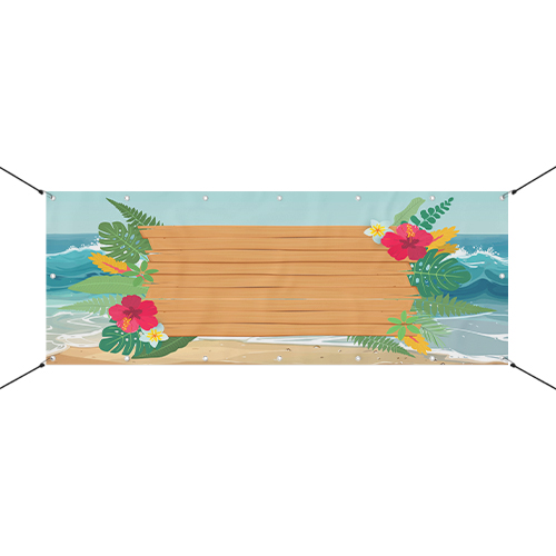 Hawaiian Princess Foliage Small Personalised Banner 4ft x 2ft