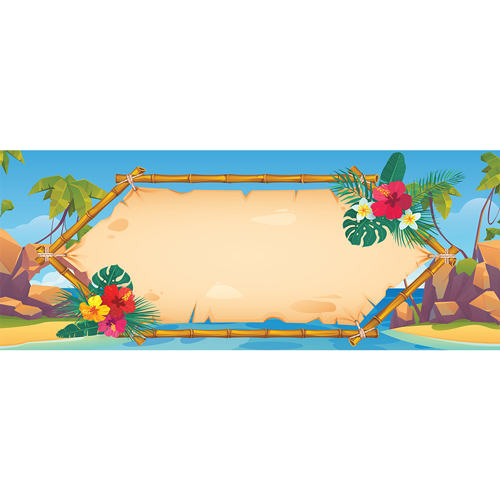 Hawaiian Princess Hibiscus Small Personalised Banner 4ft x 2ft Product Gallery Image