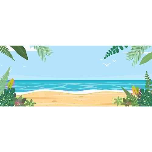 Hawaiian Princess Beach Small Personalised Banner 4ft x 2ft Product Gallery Image