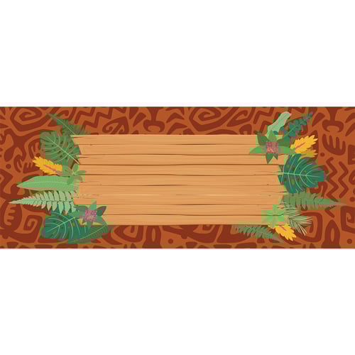 Hawaiian Princess Wooden Planks Small Personalised Banner 4ft x 2ft Product Gallery Image