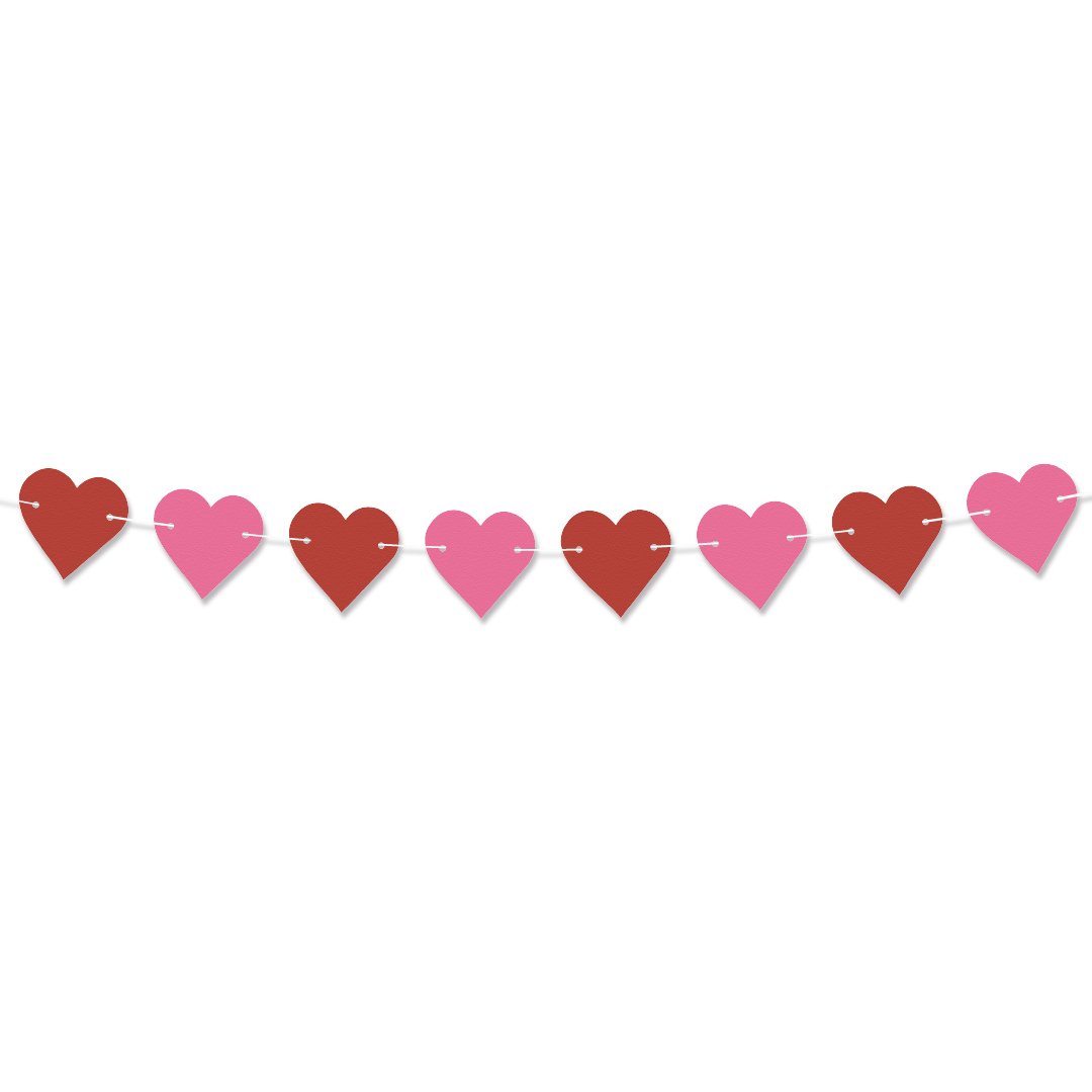 Love Heart Shape Customisable Recyclable Card Party Bunting