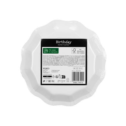 Hello 60 Elegant Milestone Birthday Round Paper Plates 18cm - Pack of 6 Product Gallery Image