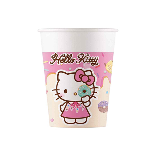 Hello Kitty & Kuromi Paper Cups 200ml - Pack of 8