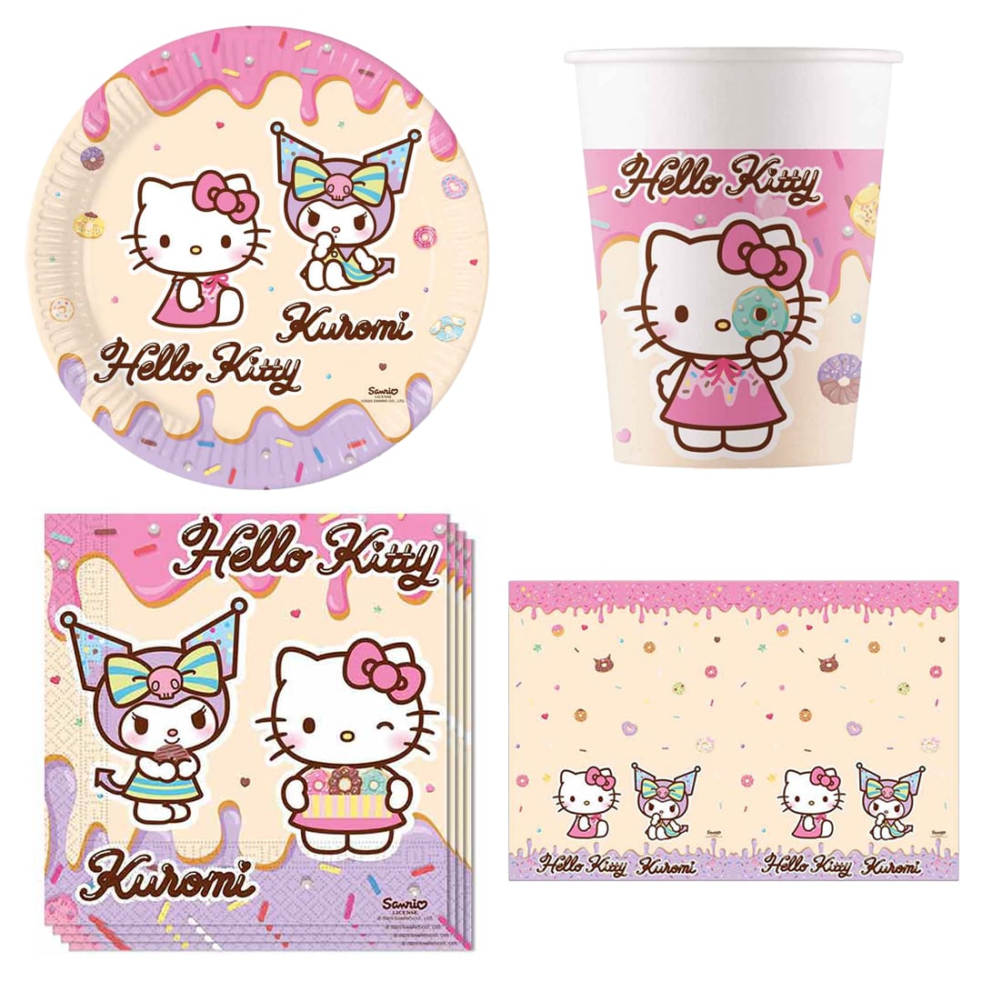 Hello Kitty & Kuromi Sanrio 8 Person Value Party Pack