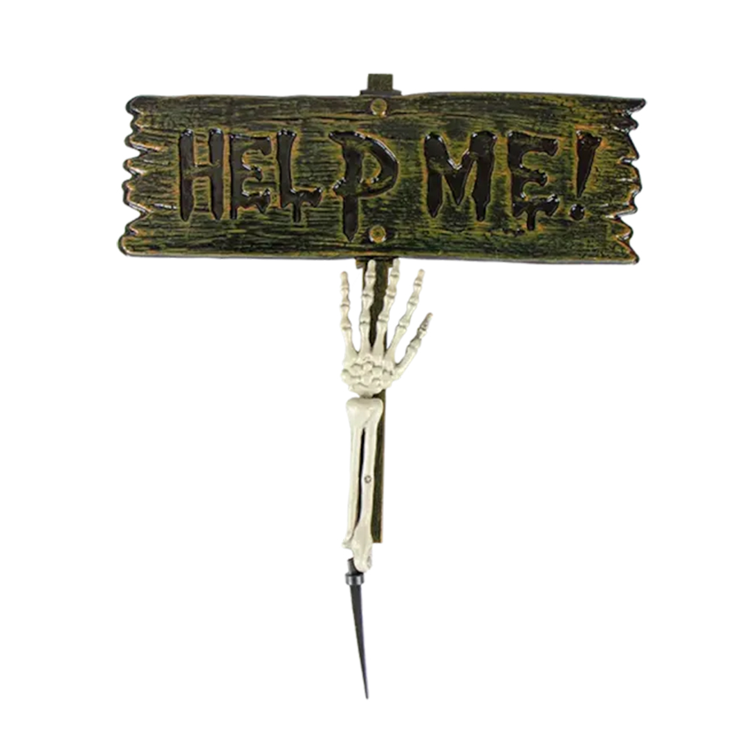 Help Me Sign Garden Stake Halloween Outdoor Decoration