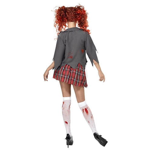 High School Horror Zombie Schoolgirl Fancy Dress Costume Ladies Extra Small - UK 4-6 Product Gallery Image