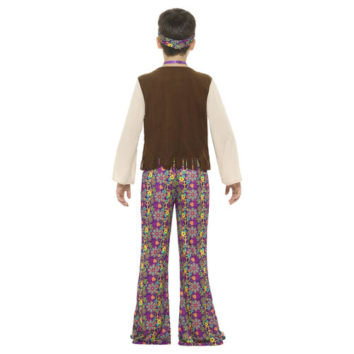 Hippie Boy 70s Fancy Dress Costume Kids Small - Age 4-6 Product Gallery Image