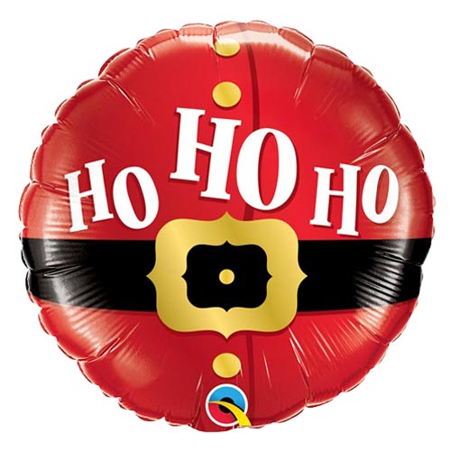 Ho Ho Ho Santa's Belt Christmas Round Foil Helium Balloon 46cm / 18 in