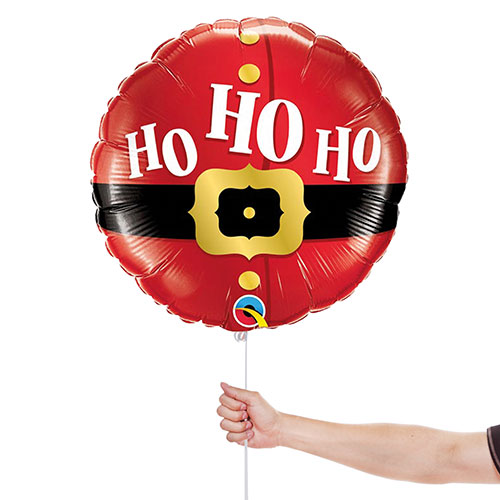 Ho Ho Ho Santa's Belt Christmas Round Foil Helium Balloon 46cm / 18 in Product Gallery Image