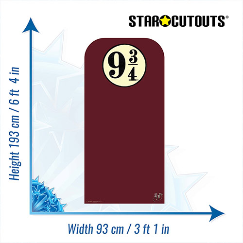 Hogwarts Express Platform 9¾ Harry Potter Single Backdrop Cardboard Cutout 193cm Product Gallery Image