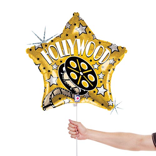 Hollywood Star Holographic Star Shape Foil Helium Balloon 48cm / 19 in Product Gallery Image