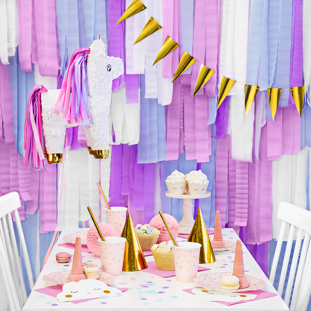 Holographic Gold Paper Party Hats - Pack of 6 Product Gallery Image