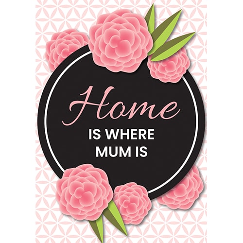 Home Is Where Mum Is Poster Mother's Day PVC Party Sign Decoration Product Gallery Image