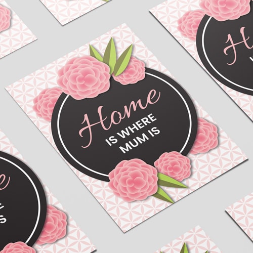 Home Is Where Mum Is Mother's Day Poster PVC Party Sign Decoration Product Gallery Image