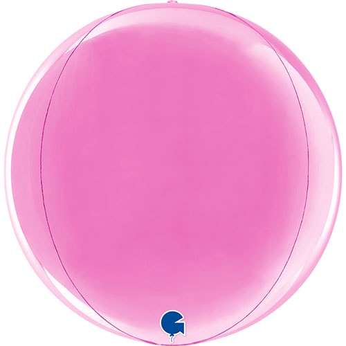 Hot Pink 4D Globe Foil Helium Balloon 29cm / 11 in Product Image