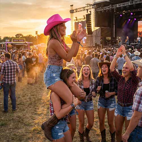 Hot Pink Adults Cowboy Hat with Silver Stud Detail Fancy Dress Accessory Product Gallery Image